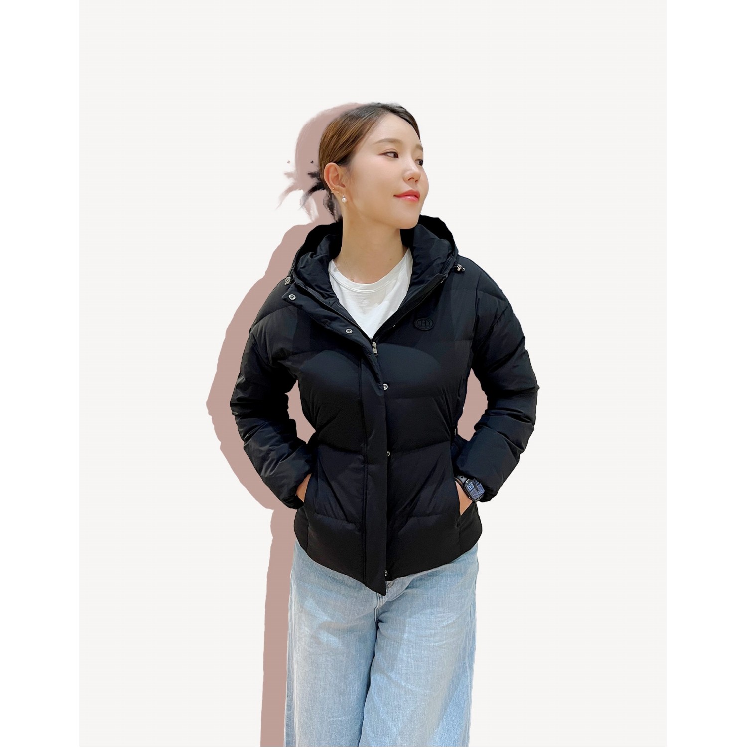 LF 헤지스골프 발열 안감 스윙 다운 HWJU4D973BK