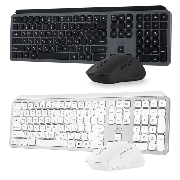 지클릭커  OFFICEPRO WMK20 인체공학 펜타 무선 키보드 마우스 세트