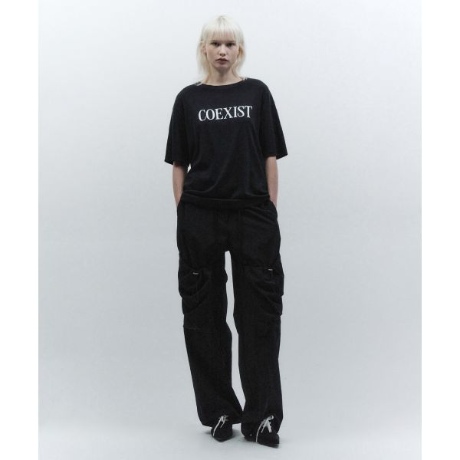 인사일런스 볼륨 포켓 파라슈트 팬츠 IW2D2PT04BK