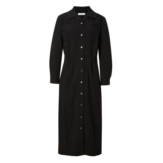 헤지스레이디스 여성 포멀 7부소매 셔츠 원피스 HSDR4C704BK