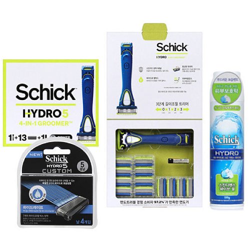 쉬크  하이드로5 파워 4-in-1 그루머 + 면도날