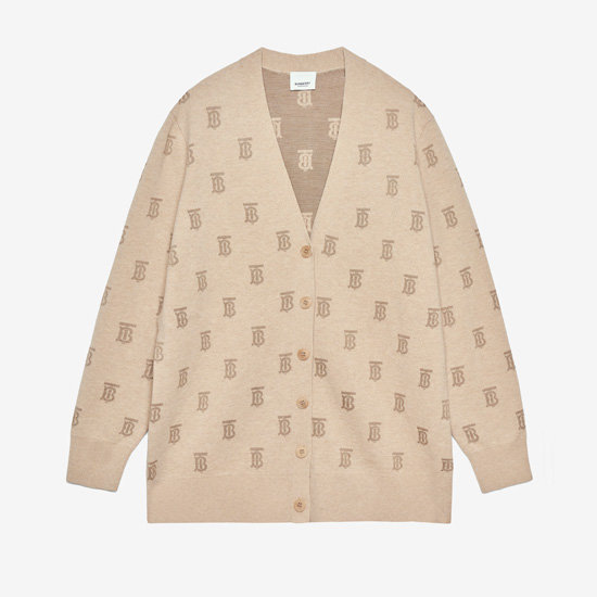 버버리 울 실크 블렌드 가디건 8057138