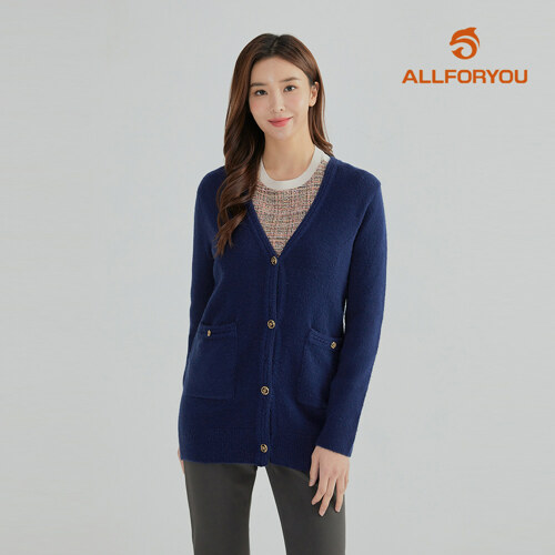 올포유 솔리드 브이넥 니트 롱가디건 ALSCL8421-915