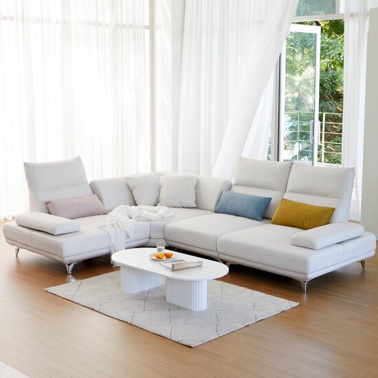 유씨엠 로렌 코너 아쿠아텍스 패브릭 소파 5인용