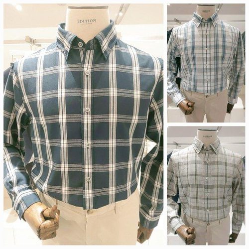 에디션 남성 체크 셔츠 남방_NEE3WC1903