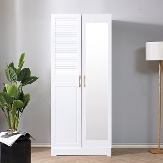 예작퍼니처  토르 갤러리 댐퍼 전신거울 선반수납장 옷장 800