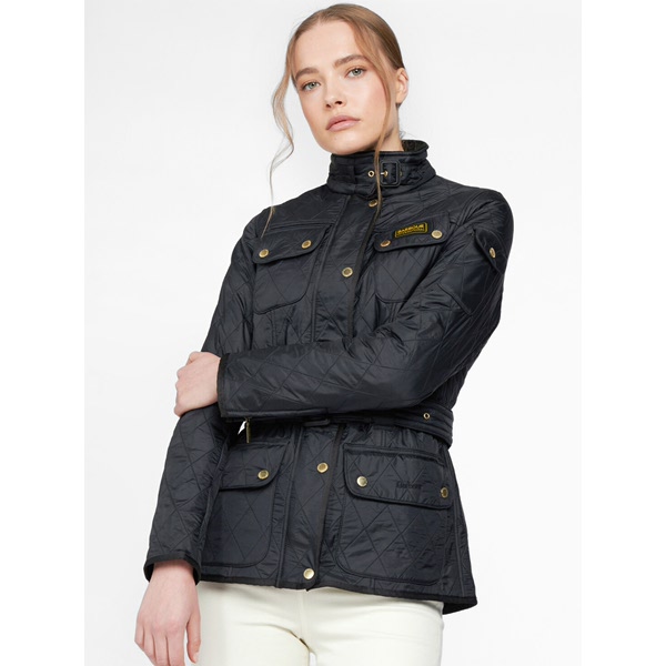 바버 인터내셔널 폴라퀼트 자켓 URJA4F302BK