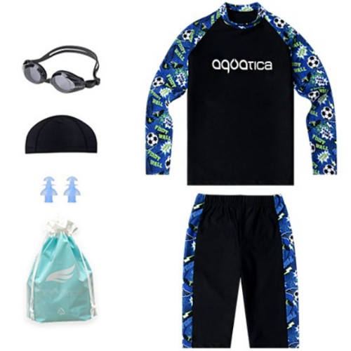 아쿠아티카  아동 래쉬가드 일반용 수경 5종세트 AQAJTP24001