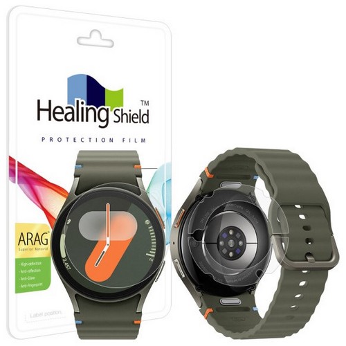 폰트리 힐링쉴드 갤럭시워치7 ARAG 고화질 저반사 액정보호필름 2매+무광후면필름 2매
