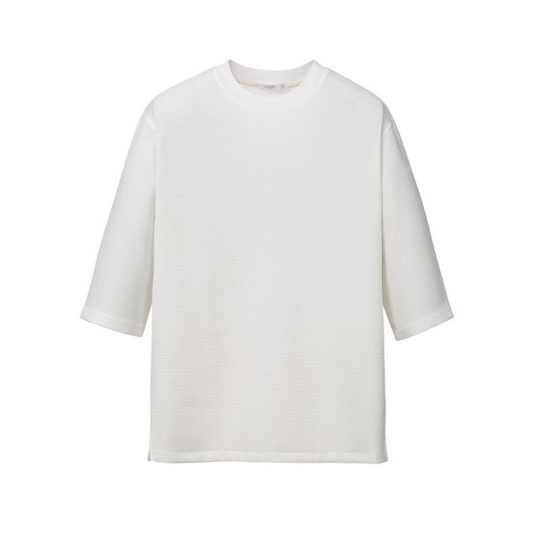 질스튜어트뉴욕 맨 조직감 오버핏 7부 티셔츠 JNTS4C101WT