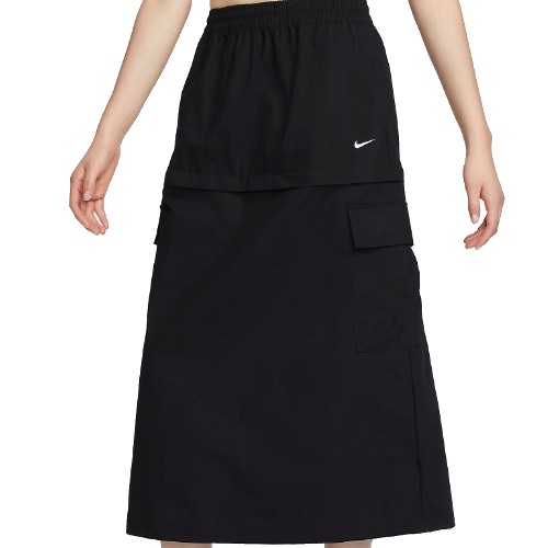 나이키 에센셜 미드라이즈 우븐 카고 미디 스커트 FV7504-010
