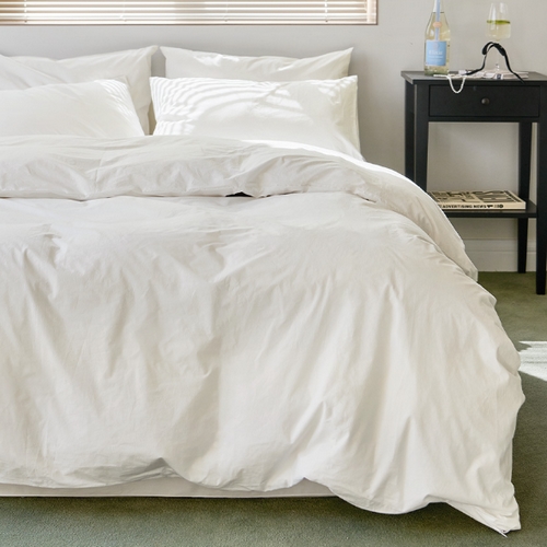 쁘리엘르 마이호텔 60수 고밀도 워싱 홑겹 이불커버 풀세트