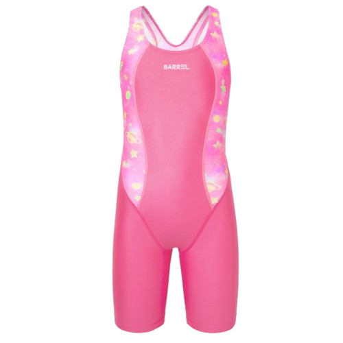 배럴  여아 밀키웨이 X백 4부 반신 수영복 B4FKSWH801HPK