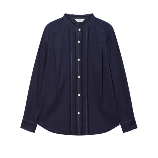 헤지스레이디스 여성 레이스 면 블라우스 HSSH4C704N2