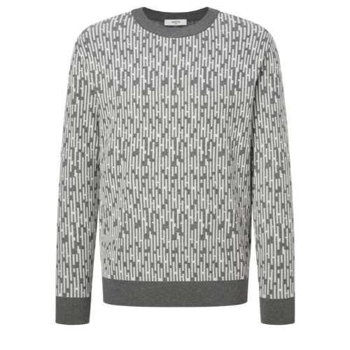 헤지스골프 패턴 니트 HUSW4C613G2