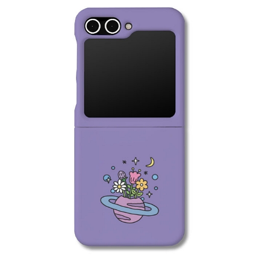 아칸  갤럭시Z 플립5 동지 꽃피는 행성 하드케이스