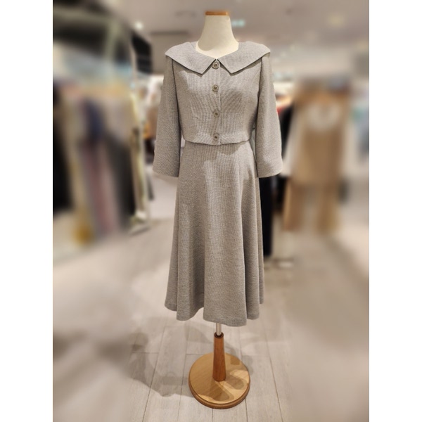 숲(SOUP) 여성 카라변형 레이어드 원피스 SA8OPM2