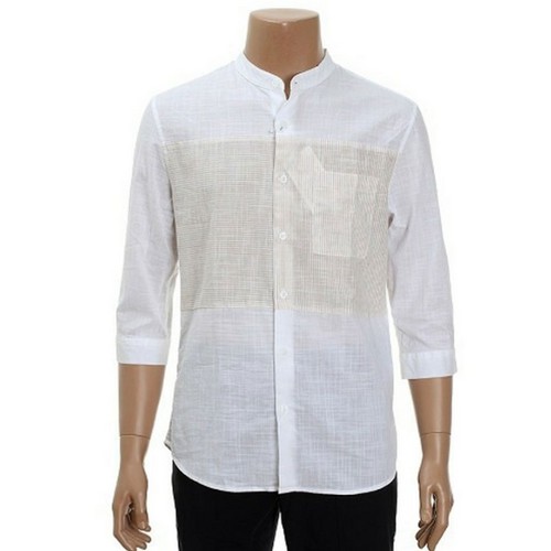 닉스 코튼슬럽 블록 헨리넥 7부셔츠 FNNMCSS113P