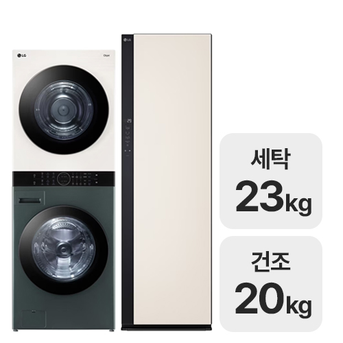 LG전자 트롬 오브제컬렉션 워시타워 W20GEAN + 스타일러 SC5MBR4E