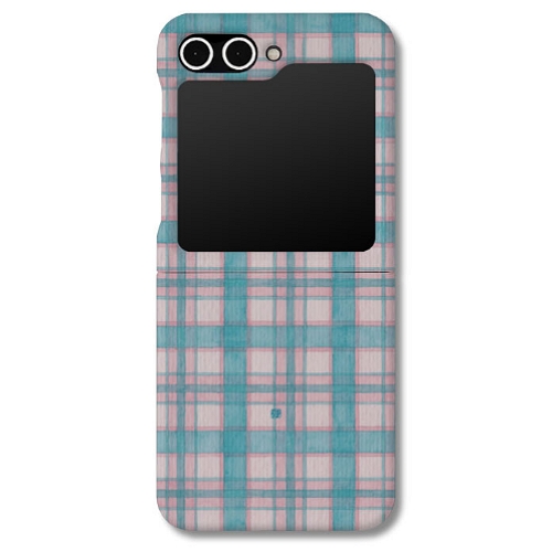 아칸  갤럭시Z 플립6 DAAE 민트핑크체크 하드케이스