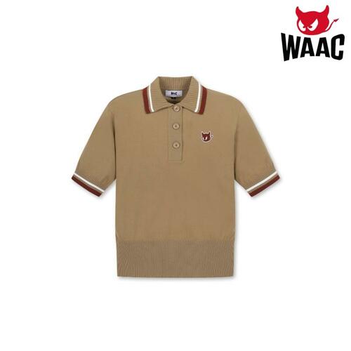 WAAC 티핑 컬러 숏슬리브 스웨터 WWWAA24624LBR