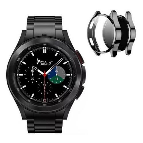 아이메이드잇  갤럭시워치7 스탠다드 메탈 스트랩+유광 케이스 세트