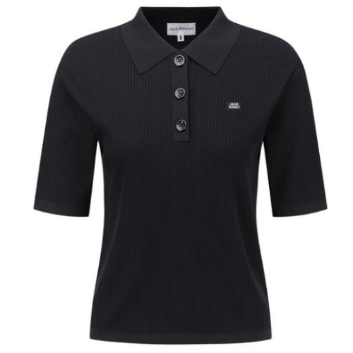 파리게이츠 잭바니 카라 골조직 니트 521D3SWJ22_BK