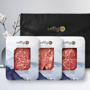농협안심한우  1+등급 한우 구이정육 혼합선물세트 900g