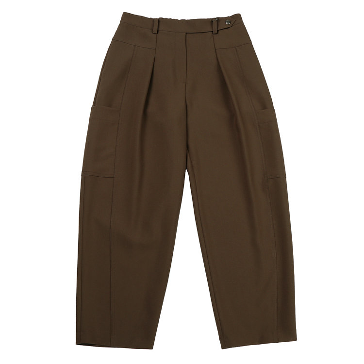 쉬즈미스 여성 백 밴딩 원턱 배기 팬츠 SWWSLO31050