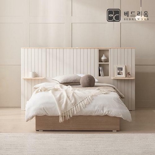 베드리움 브리드 원목 LED침대 SS+사이드패널2개