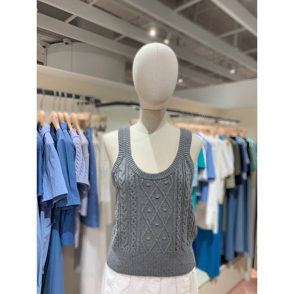 시스티나 코튼 케이블 니트 베스트 ASKVTO31010