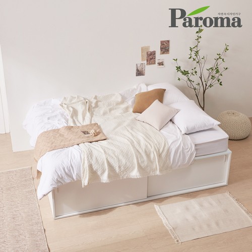 파로마 메종 슬라이딩 빅수납 침대 Q