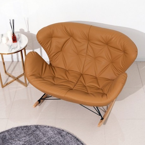 폴로까사 몬테즈 가죽 흔들 의자 2인용