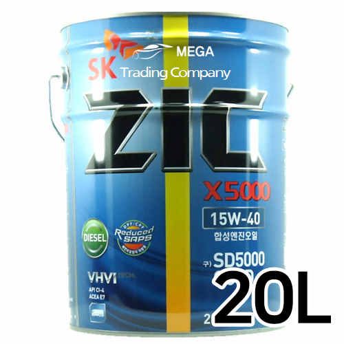 SK엔무브 ZIC X5000 15W40 20L