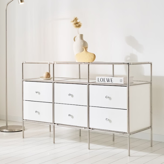 플랜데코 클레오 미드센추리 모듈 선반 3단 서랍장 1200