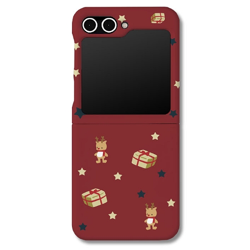 아칸  갤럭시Z 플립5 JJU 크리스마스패턴 하드케이스