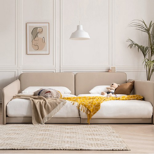 삼익가구 루시 수납형 저상형 LED 패밀리침대 SS+SS+가드