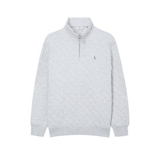 헤지스 퀼팅 면혼방 반집업티셔츠_HZTS4D385G1