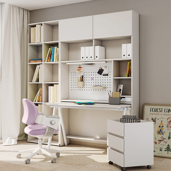 일룸 로이모노 6단 도어 조명 포함 책상세트