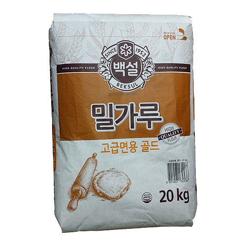 백설 밀가루 고급면용 골드 20kg