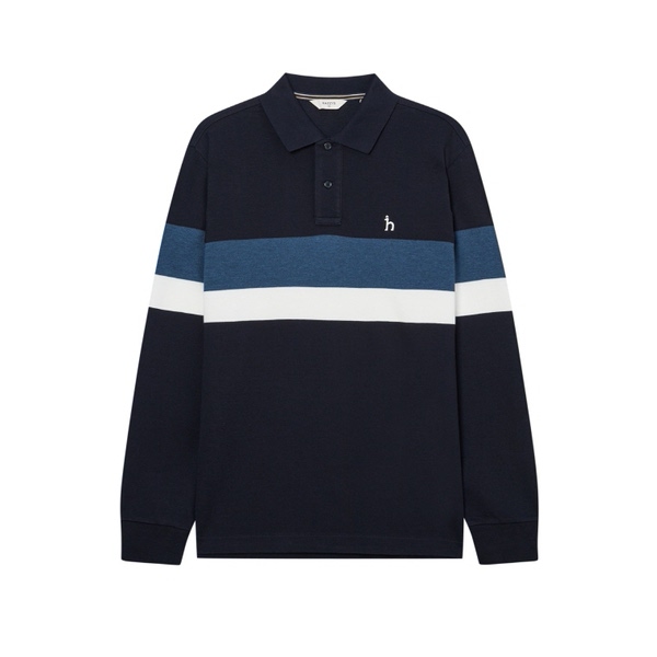 헤지스 컬러배색 면혼방 긴팔카라티셔츠_HZTS4D532N3