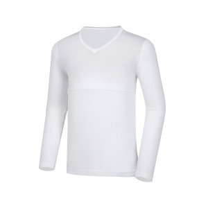 와이드앵글  TO 브이넥 메쉬 배색 베이스레이어 WMM24295W2