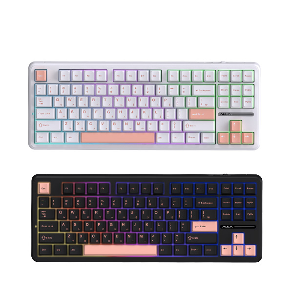 AULA  F87 Pro 기계식 라이트 올리비아 한글