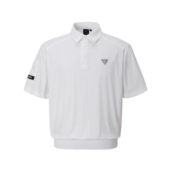 챌린저  냉감트리코트 소매포켓 블루종 반팔티셔츠 CHD2MST0245WH