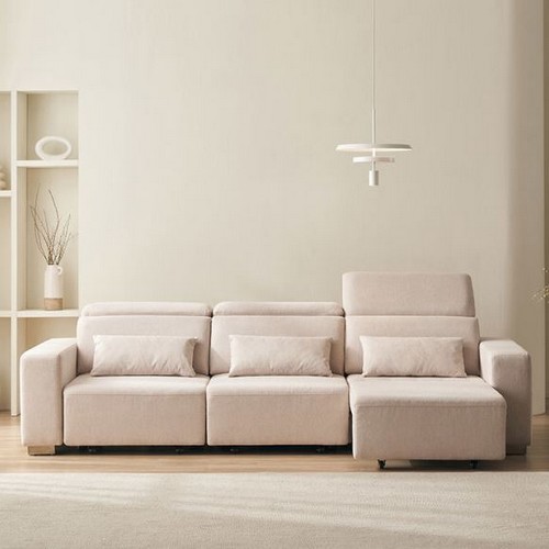 삼익가구 디포즈 모션 슬라이드 확장형 패브릭 소파 4인용