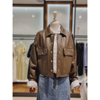 듀엘 긴포켓 포인트 양가죽 자켓 L244PSG601