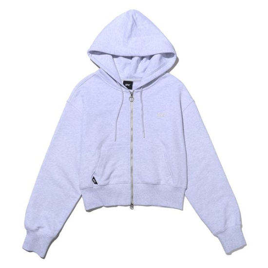 UFC  에센셜 오버핏 크롭 후드 집업 U2TTT3237M1