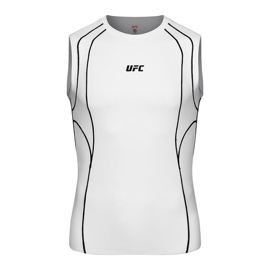 UFC 블레이즈 머슬핏 슬리브리스 U4SLV2106WH