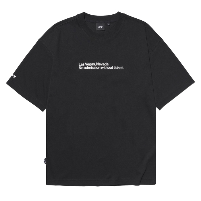 UFC 네바다 워딩 오버핏 반팔 티셔츠 U2SSU2316BK