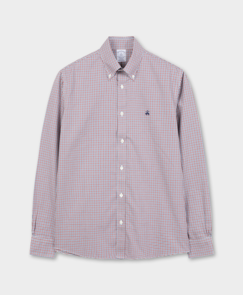 브룩스브라더스 레귤러핏 논아이론 트윌 미니깅엄체크 스포츠셔츠 BBTHMF9894DEF